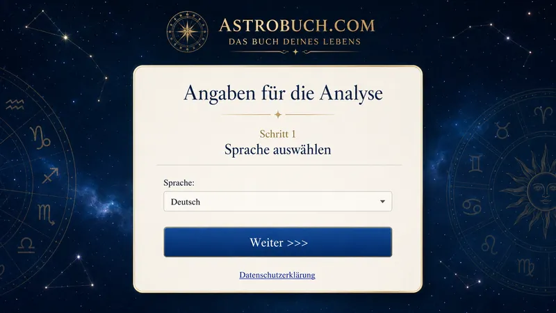 Auswahl der Sprache für Das Buch Deines Lebens
